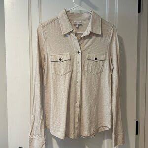 Shyanne Western Cream Button Down Shirt small